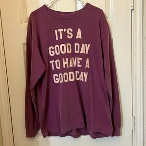 Comfort Colors Good Day long sleeve graphic tee